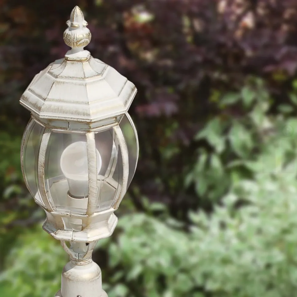 Lampione Giardino Stile Vintage in Alluminio Bianco Made in Italy - Dodo