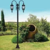 Lampione 2 Luci Stile Vintage in Alluminio Grigio Made in Italy - Impero
