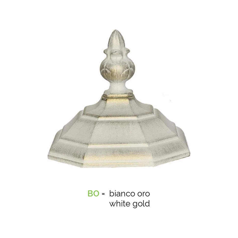 Lampione 2 Luci Stile Vintage in Alluminio Bianco Made in Italy - Dodo
