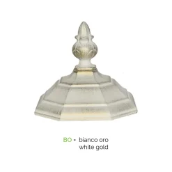 Lampione Stile Vintage a 3 Luci in Alluminio Bianco Made in Italy - Dodo