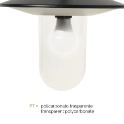 Lampione Stile Vintage a 3 Luci in Alluminio Realizzato in Italia - Belen
