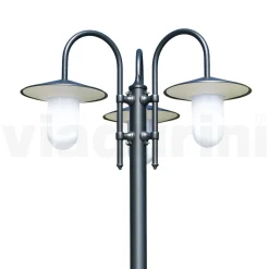 Lampione Stile Vintage a 3 Luci in Alluminio Realizzato in Italia - Belen