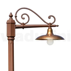 Lampione Stile Vintage in Alluminio Corten e Ottone Made in Italy - Adela
