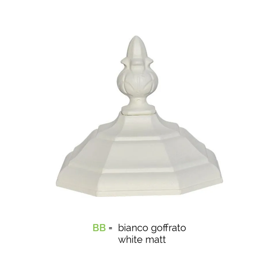 Lampione Stile Vintage in Alluminio Bianco Realizzato in Italia - Dodo