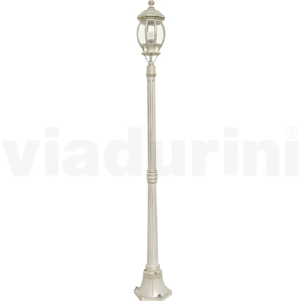 Lampione Stile Vintage in Alluminio Bianco Realizzato in Italia - Dodo