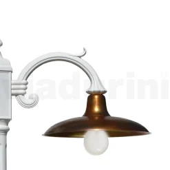 Lampione Stile Vintage 2 Luci in Alluminio e Ottone Made in Italy - Adela