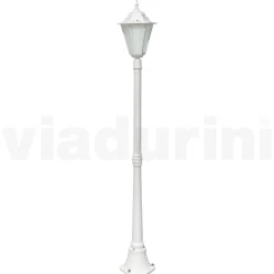 Lampione Vintage per Esterno in Alluminio Bianco e Vetro Made in Italy - Terella
