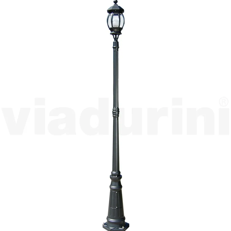 Lampione Vintage per Esterno in Alluminio Antracite Made in Italy - Impero