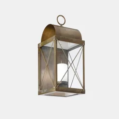 Lanterna a Parete con Candela Design Classico in Ottone - Lanterne by Il Fanale