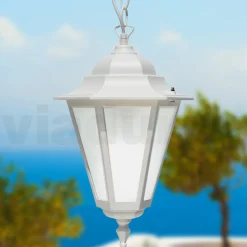 Lanterna da Esterno Vintage in Alluminio Bianco Made in Italy - Terella