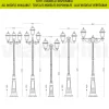 Lanterna da Giardino in Alluminio Antracite e Vetro Sabbiato - Elric