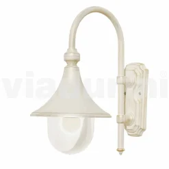 Lanterna da parete da esterno in alluminio bianco made in Italy,Anusca