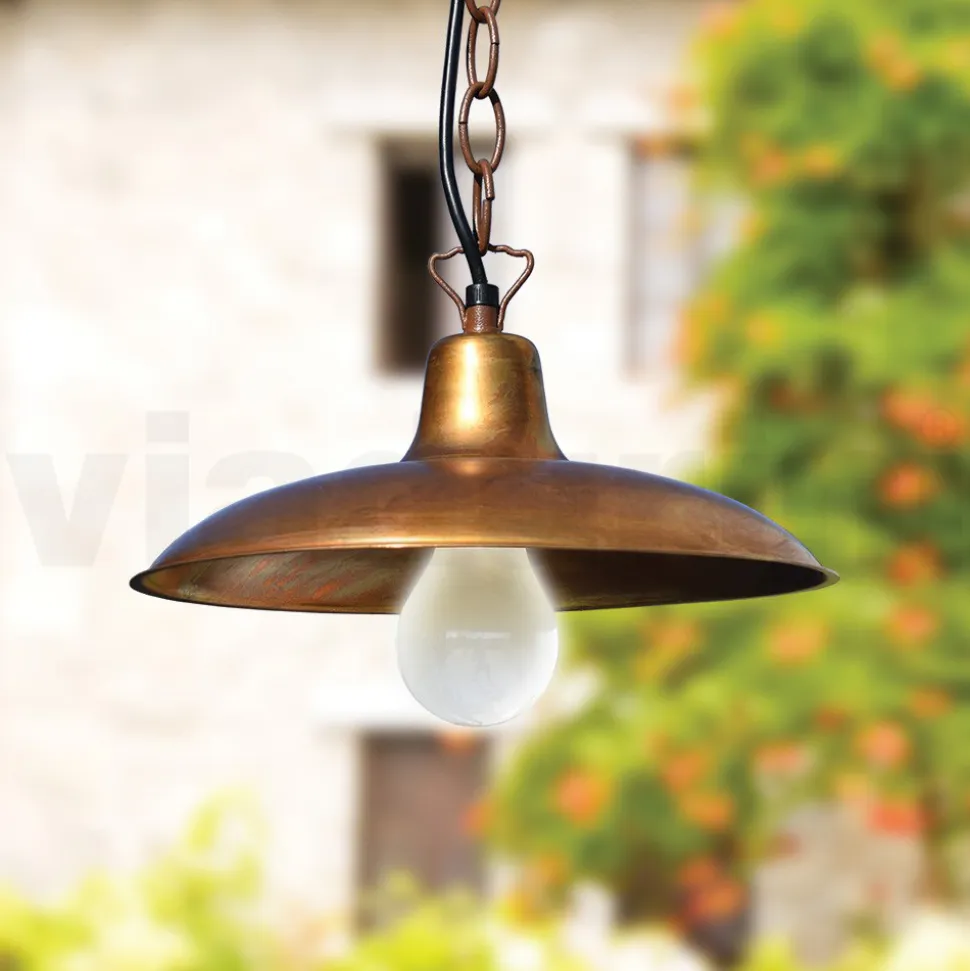Lanterna per Esterno Vintage in Alluminio e Ottone Made in Italy - Adela