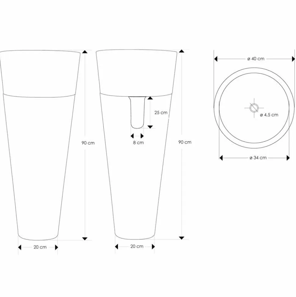 Lavabo a Colonna di Design Moderno in Marmo Nero Lucido - Merlo