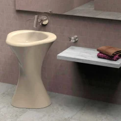Lavabo a colonna moderno di design Twister made in Italy
