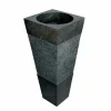 Lavabo a Colonna piramidale in Pietra Naturale Nera Nias