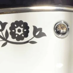 Lavabo a incasso di design barocco in fire clay made in Italy, Otis