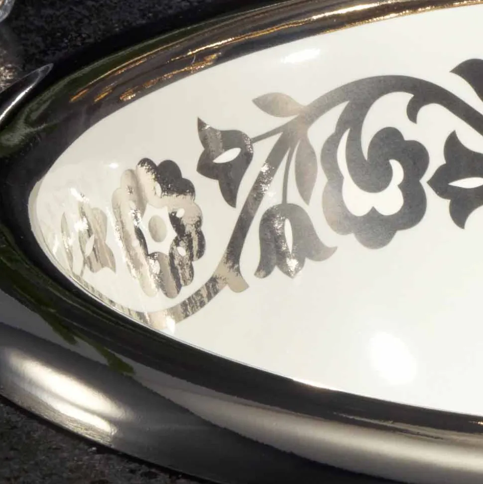 Lavabo a incasso di design barocco in fire clay made in Italy, Otis