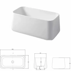 Lavabo Alto da Appoggio Moderno in Ceramica Made in Italy Oliena