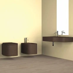 Lavabo a parete in ceramica moderno prodotto in Italia, Amleto