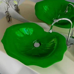 Lavabo appoggio design moderno a forma di foglia Faruglium