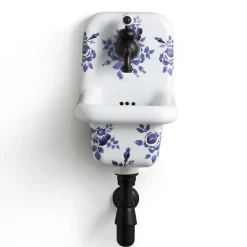 Lavabo a Sospensione in Ceramica a Fantasia Stile Vintage 26 cm - Jordan