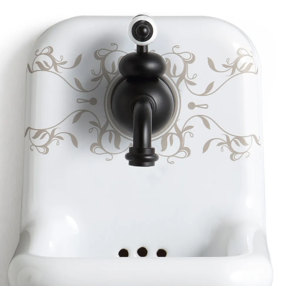 Lavabo a Sospensione in Ceramica a Fantasia Stile Vintage 26 cm - Jordan