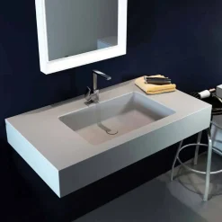 Lavabo a sospensione moderno in Luxolid made in Italy, Ruffano