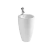 Lavabo a Terra Freestanding Tondo in Ceramica dal Design Moderno - Papavero