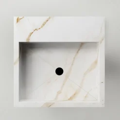 Lavabo Bagno a Colonna in Gres Porcellanato Realizzato in Italia - Baia