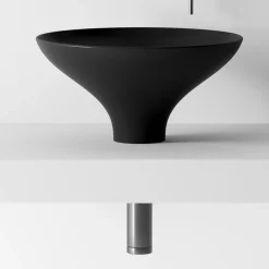 Lavabo Bagno da Appoggio Ceramica Colorata Rotondo Made in Italy - Hoscar