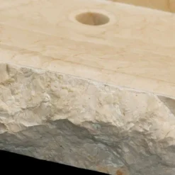 Lavabo bagno da appoggio di design in pietra naturale Sam, pezzo unico
