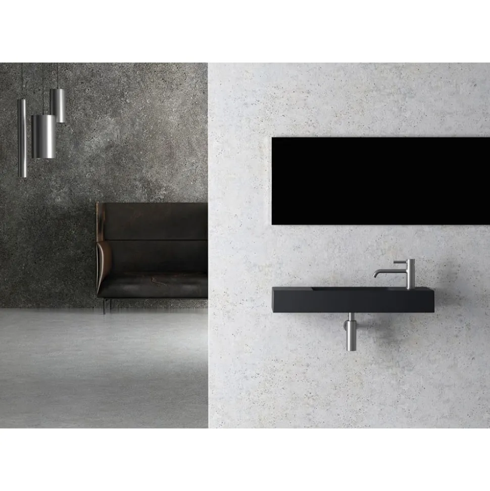 Lavabo Bagno da Appoggio o Parete in Ceramica Realizzato in Italia - Act