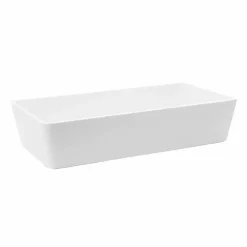 Lavabo Bagno da Appoggio Rettangolare in Solid Surface Finitura Bianca - Sider