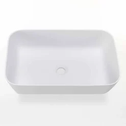 Lavabo Bagno da Appoggio Rettangolare in Resina Opaca Made in Italy – Cavan