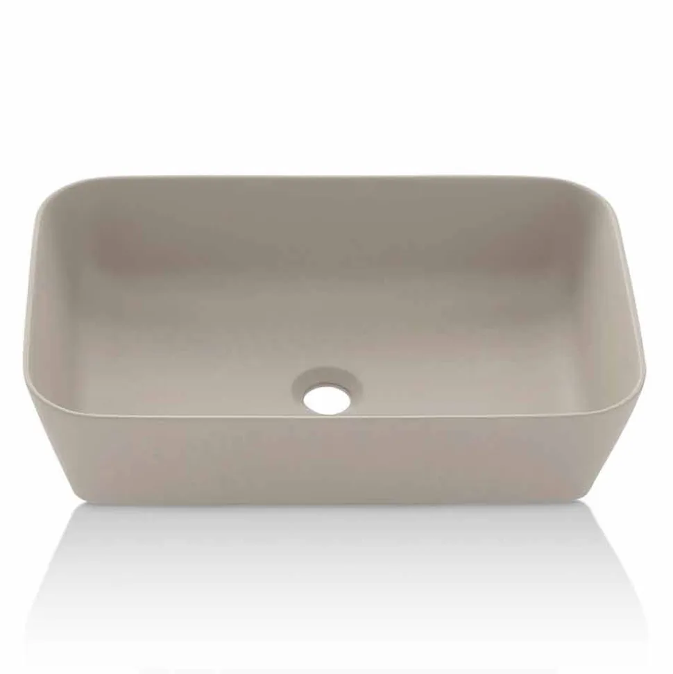 Lavabo Bagno da Appoggio Rettangolare in Resina Opaca Made in Italy – Cavan