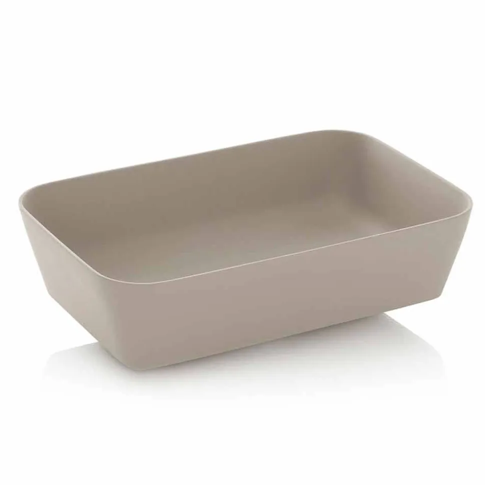Lavabo Bagno da Appoggio Rettangolare in Resina Opaca Made in Italy – Cavan