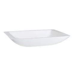 Lavabo Bagno da Appoggio Rettangolare in Solid Surface Bianco - Albertina