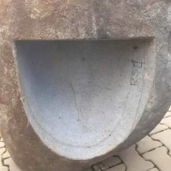 Lavabo bagno design a colonna in pietra naturale Mare, pezzo unico