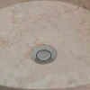 Lavabo Bagno Freestanding in Marmo Finitura Avorio Forma Cilindrica - Cremino