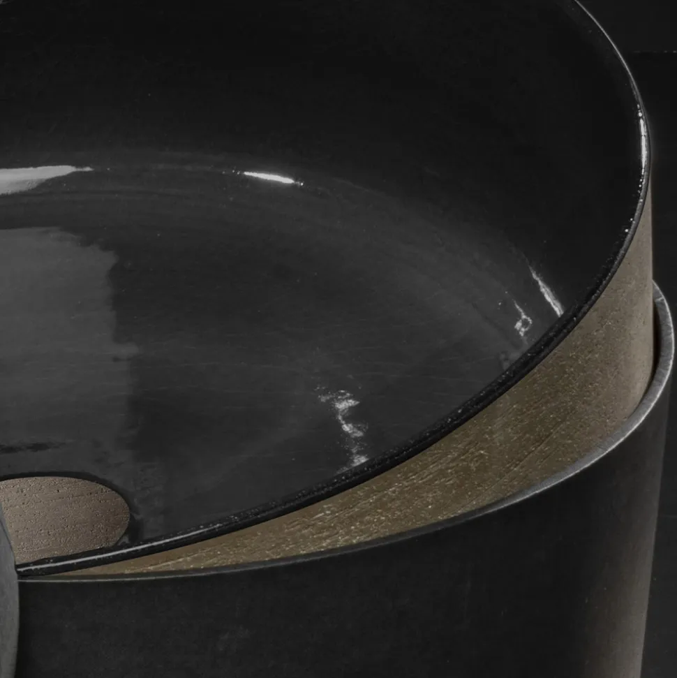 Lavabo Bagno in Argilla Refrattaria Tornito a Mano Made in Italy - Tatiana