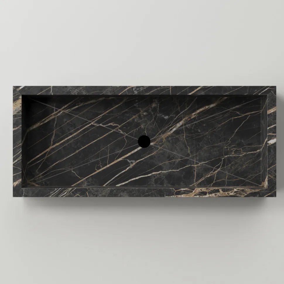 Lavabo Bagno in Gres Porcellanato Effetto Marmo Made in Italy - Ludmilla
