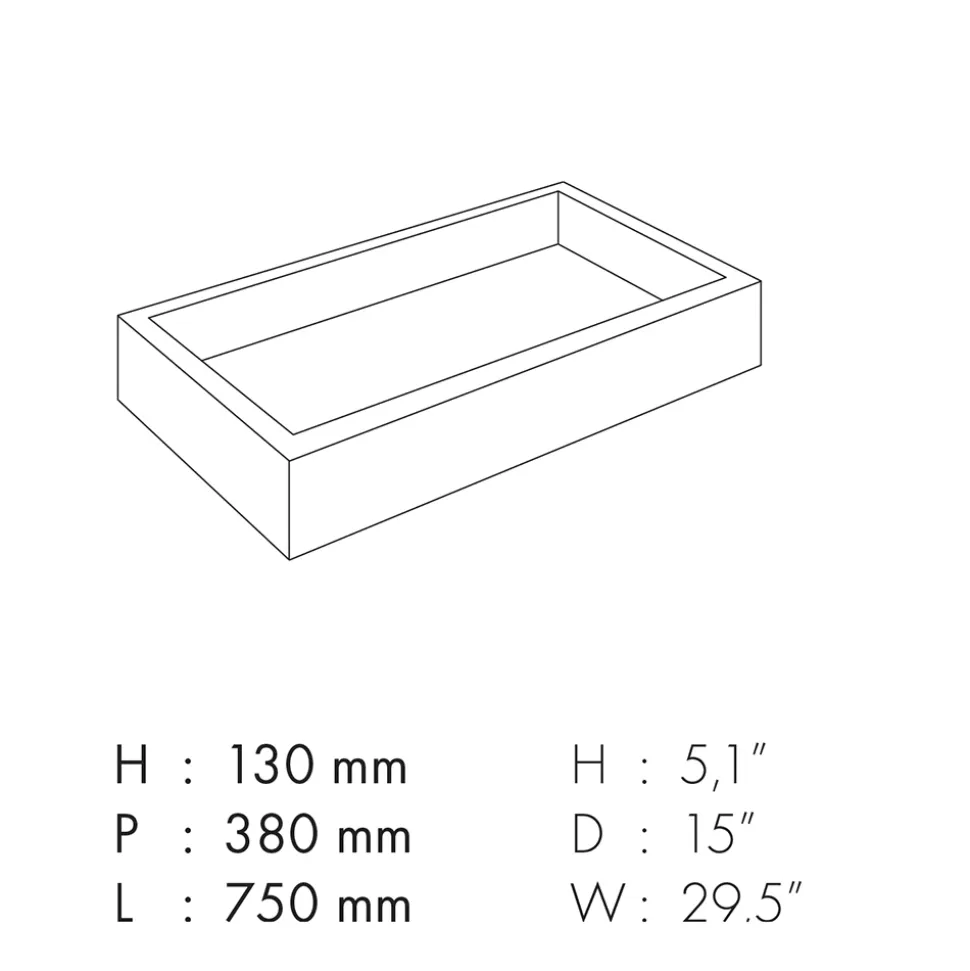 Lavabo Bagno in Gres Porcellanato Effetto Marmo Made in Italy - Ludmilla
