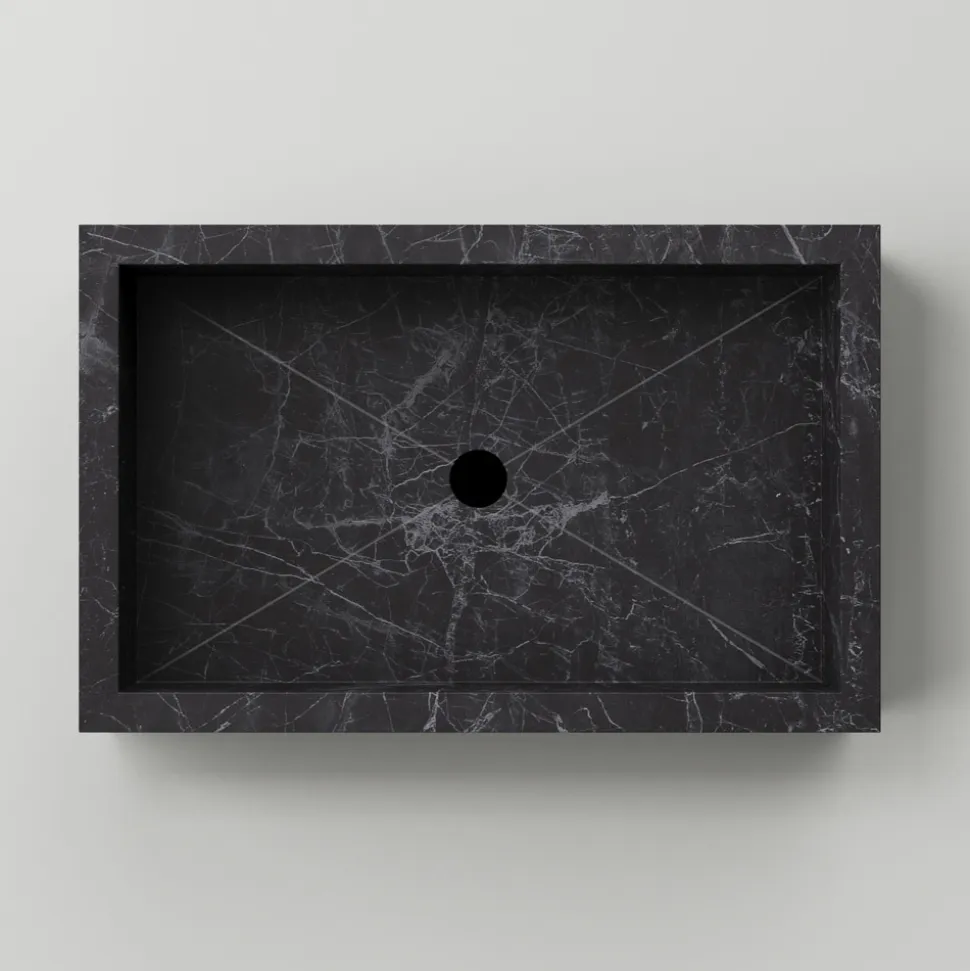 Lavabo Bagno in Gres Porcellanato Effetto Marmo Made in Italy - Ludmilla