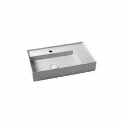 Lavabo ceramica da appoggio design moderno made in Italy Sun 65x40 cm