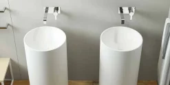 Lavabo cilindrico freestanding da terra prodotto in Italia, Rumo