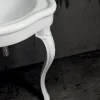 Lavabo Consolle Classico in Ceramica Bianca L 120 cm Made in Italy - Magda