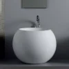 Lavabo da Appoggio a Forma di Sfera in Ceramica Colorata Fanna