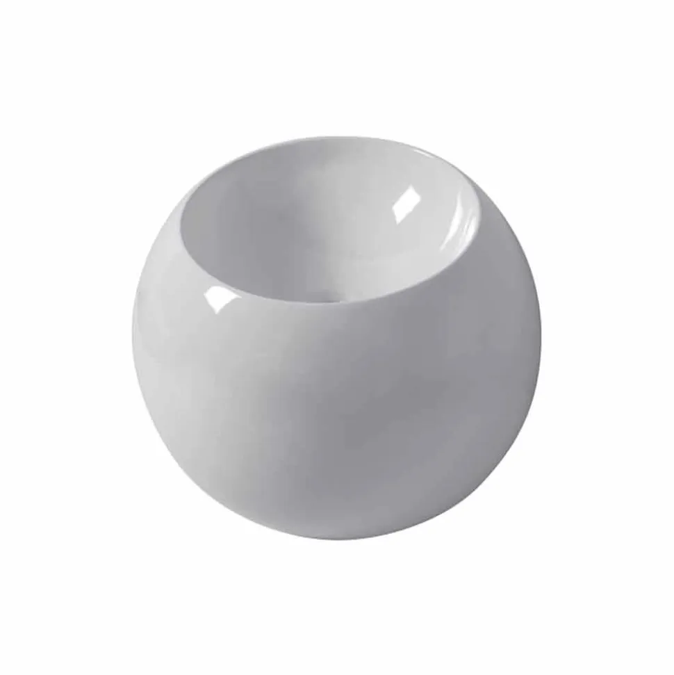 Lavabo da Appoggio a Forma di Sfera in Ceramica Colorata Fanna