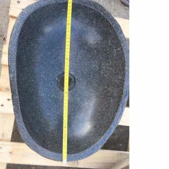Lavabo da Appoggio Artigianale in Pietra Naturale di Fiume Moderno - Aurea